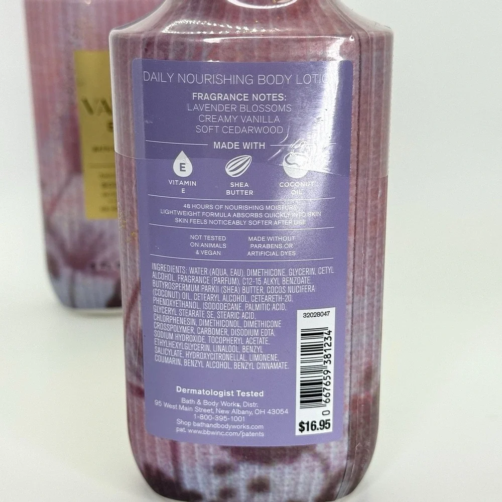 Lot of 2 NEW Bath & Body Works Vanilla Ease Body Lotion 8oz Shea Coconut Oil‎